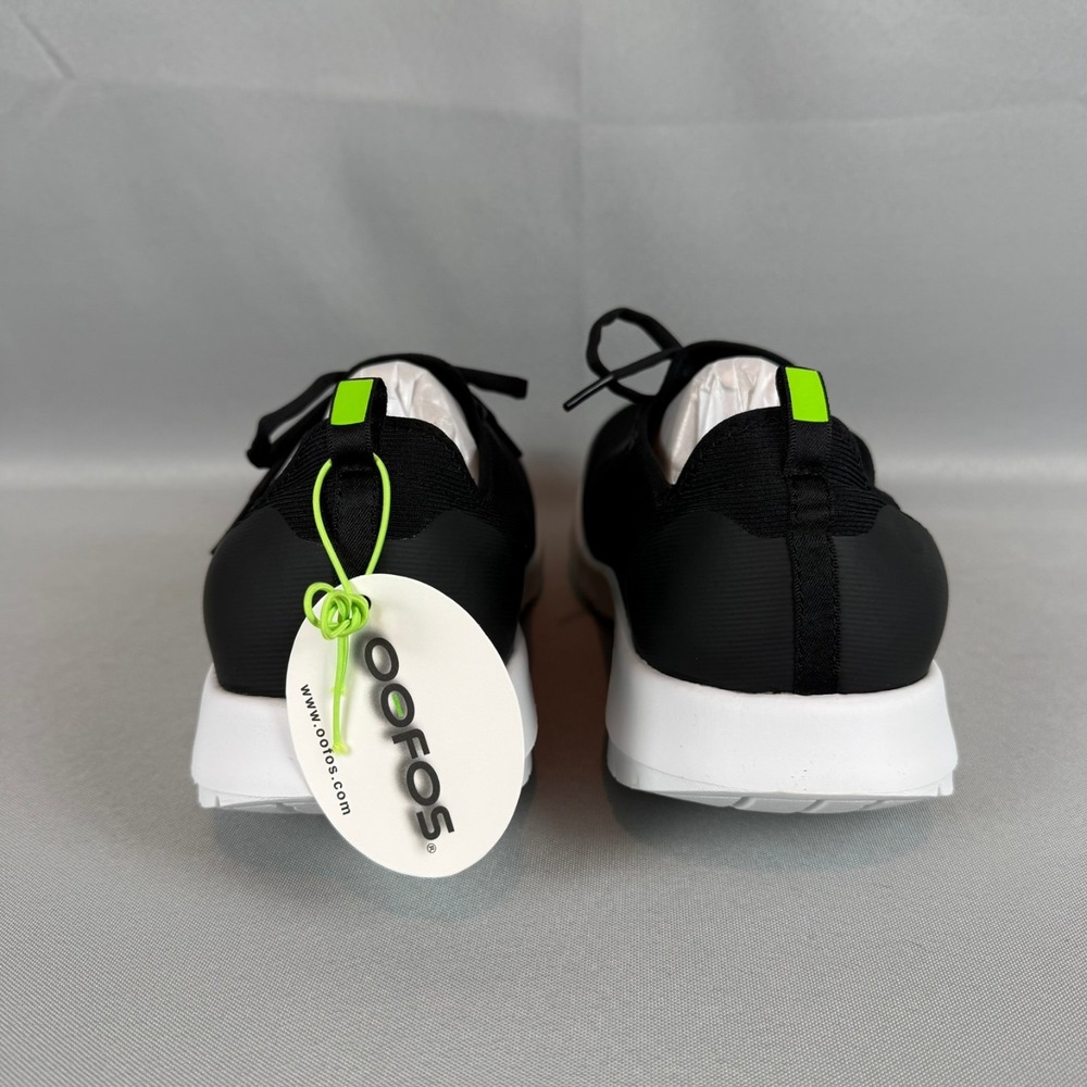 Oofos OOmg Sport LS Recovery Sneakers Mens 11 Black White Lace-Up Light New NIB - Picture 6 of 8